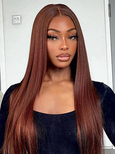 Reddish-Brown-Glueless-Wig