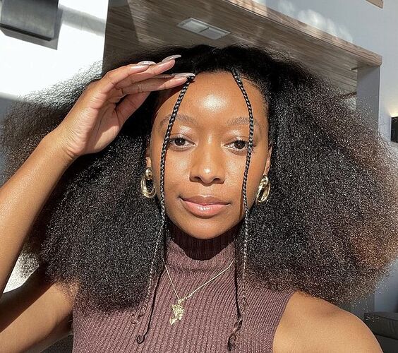 twist bangs look-afro style